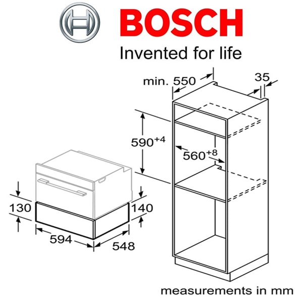 Review khay giữ ấm Bosch BIC630NS1B chi tiết nhất